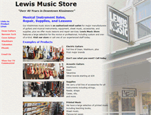 Tablet Screenshot of lewismusicfl.com